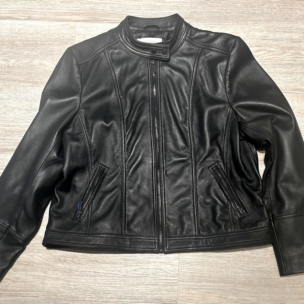 Hobbs of London Leather Motorcycle Jacket